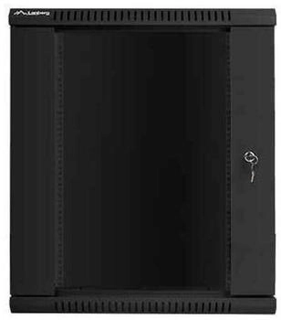 Lanberg Wandschrank 48,30cm (19") 15U/600X450 Glastür schwarz (WF01-6415-10B)