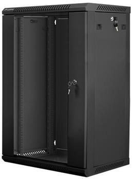 Lanberg WF01-6418-10B 18U Wandmontiertes Regal Schwarz (WF01-6418-10B)