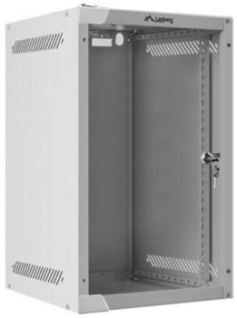 Lanberg Wandschrank 25,40cm (10") 9U/280X310 Glastür grau (WF10-2309-10S)