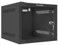 LANBERG 10 4U 280x310 Wandgeh&auml;use Glast&uuml;r (FlatPack) sw Multimedia-Technik 10