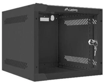 Lanberg Wandschrank 25,40cm (10") 4U/280X310 Glast&uuml;r schwarz (WF10-2304-10B)