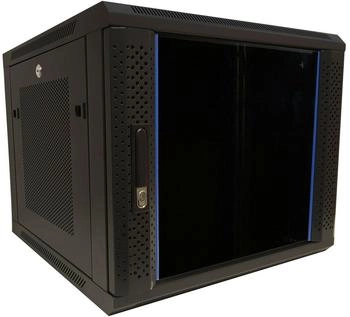 DSIT Danicom - 9 HE 19” Wandgehäuse mit Glastür und Perforierte Seitenwände (BxTxH) 600 x 600 x 501mm (3998)