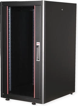 Roline 19-Zoll Basic 22 HE 600x800 BxT Glastür schwarz (26.21.0201)