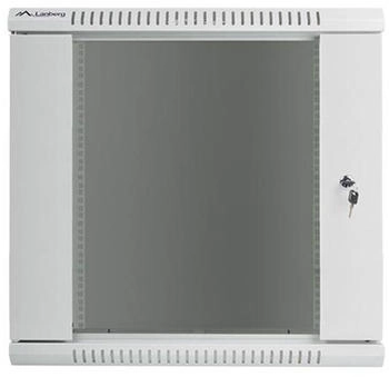 Lanberg Rack Wandschrank 48,30cm (19") 12U/600X450 Glast&uuml;r grau (WF01-6412-10S)