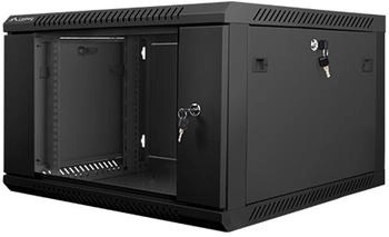 Lanberg Rack Wandschrank 48,30cm (19") 6U/600X600 Glast&uuml;r schwarz (WF01-6606-10B)
