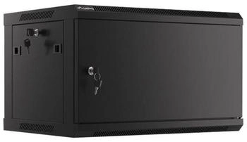 Lanberg Rack Wandschrank 19" 6U/600X450 Metalltür schwarz (WF01-6406-00B)