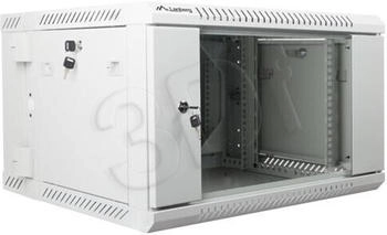 Lanberg Zweiteiliger 19" 6U 600X600 Wandmontierter Schrank (Glastür Grau Ral7035)