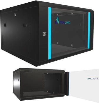 Extralink 6U 600x600 Schwarz | Rackmount-Schrank | Wandmontage (EX.7232)
