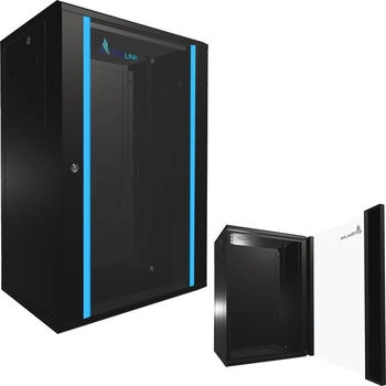 Extralink EX.14367 18U Wandmontiertes Regal (10.87 HE) Schwarz