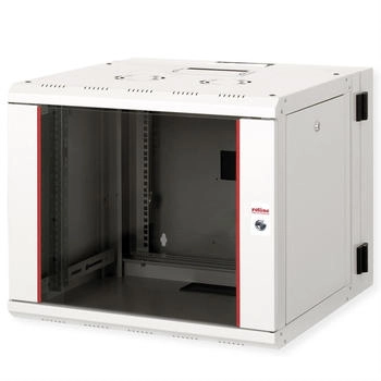 Roline 19-Zoll Wandgeh&auml;use Pro 9 HE 600x600 BxT zweiteilig schwenkbar grau (26.21.0011)