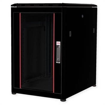 Roline 19-Zoll Pro 16 HE 600x800 BxT Glastür schwarz (26210217)