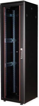 Roline 19-Zoll Pro 47 HE 600x600 BxT Glastür schwarz