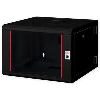 Roline 19-Zoll Wandgehäuse Pro 7 HE 600x600 BxT zweiteilig schwenkbar schwarz