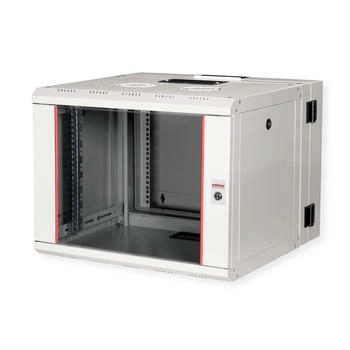 Roline 19-Zoll Wandgehäuse Pro 7 HE 600x600 BxT zweiteilig schwenkbar grau
