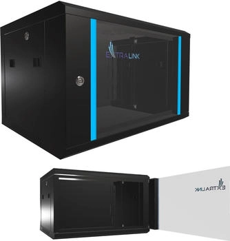 Extralink EX.7225 6U Wandmontiertes Regal Schwarz