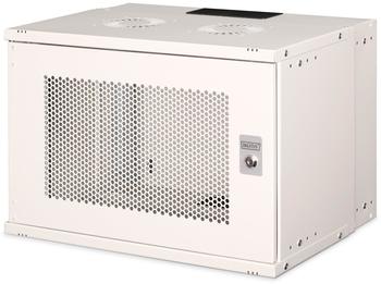 Digitus 19" 7HE Wandgehäuse SOHO PRO perforierte Tür 370 x 540 x 400 mm grau (10.86 HE) Grau (DN-49208)