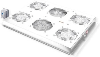 Roline 19-Zoll Dachlüftereinheit 4 Lüfter Thermostat grau (26210273)