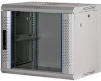 Rockstable 9 HE 19 Wandschrank mit Glast&uuml;r in Wei&szlig; - Wandmontiertes Regal - 9U - 60