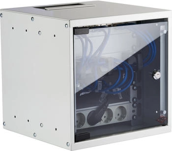 EFB-Elektronik 10inch 6U wall-mounted cabinet depth 300 mm 1-piece pre-assembled RAL7035 (10 Zoll ) Grau (WGB-1006GR.30-SET1)