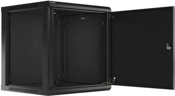 Lanberg WF01-6612-00B Rack 12U Wandmontiertes Regal Schwarz (WF01-6612-00B)