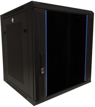 DSIT Danicom - 12 HE 19” Wandgehäuse mit Glastür und Perforierte Seitenwände (BxTxH) 600 x 600 x 635mm (DS6612ZP)