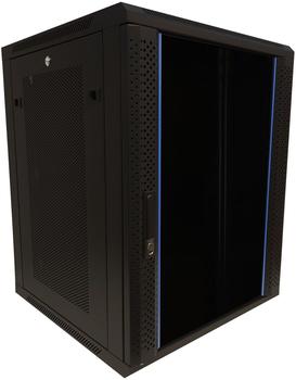 DSIT Danicom - 15 HE 19” Wandgehäuse mit Glastür und Perforierte Seitenwände (BxTxH) 600 x 600 x 770mm (DS6615ZP)