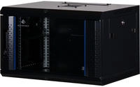 Rockstable 6 HE 19 Wandschrank mit Glast&uuml;r - Wandmontiertes Regal - 6U - 60 kg...