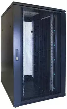 DSIT Serverschrank 19" 27HE 800x1000x1400mm perforierte Frontt&uuml;r schwarz (DS8027PP)