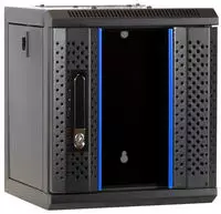 DSIT 4 HE - 10 Zoll Serverschrank - Glast&uuml;r | (BxTxH) 312x310x264mm - Schwarz...