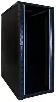 DSIT Serverschrank 19" 27 HE mit Glast&uuml;r 600x1000x1400mm schwarz (DS6027)
