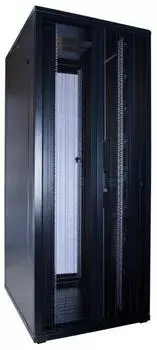 DSIT Serverschrank 42HE 19" 800&times;1000&times;2000mm perforierte Doppelfl&uuml;gelt&uuml;ren schwarz (DS8042DD)