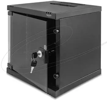 DeLock 10" Netzwerkschrank 6 HE, Glast&uuml;r, Tiefe 240mm, 30kg (43422)
