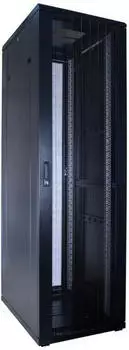 DSIT Serverschrank 19" 42HE 600&times;800&times;2000mm perforierte Frontt&uuml;r schwarz (DS6842PP)