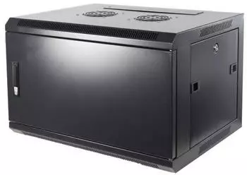 DSIT Netzwerkschrank 6HE Wandmontage 19" 600x600x367mm schwarz (DS6606M)