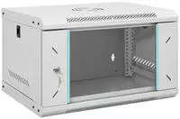 vidaXL Netzwerkschrank mit Speicher Grau 530 x 400 x 300 mm Stahl