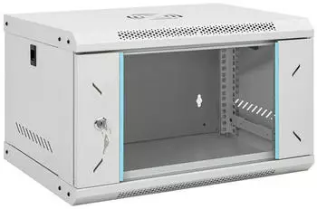 vidaXL Wandmontierter Netzwerkschrank 19" 6HE IP20 53x40x30cm grau (30259)