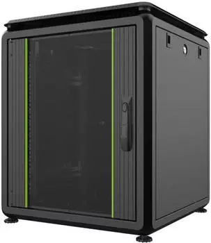 Logon Freistehendes Rack 12U 600kg schwarz (RDL12U66BL)