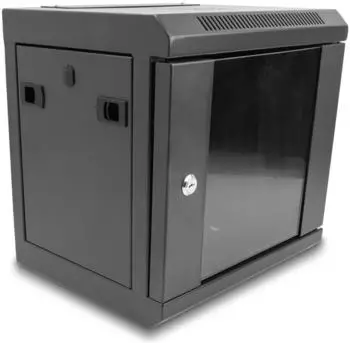 DeLock Netzwerkschrank 10 Zoll, Glast&uuml;r, 6 HE, schwarz (43417)