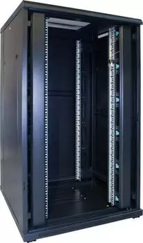 DSIT Serverschrank 19" 27 HE 800x800x1400mm Glast&uuml;r schwarz (DS8827)