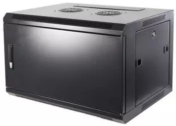 DSIT Netzwerkschrank 19" Wandmontage 6HE 600x450x367mm Metallt&uuml;r (DS6406M)