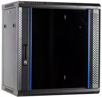 DSIT Netzwerkschrank 12HE Wandmontage 600&times;450&times;634mm Glast&uuml;r (DS6412)