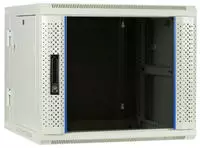 DSIT 9 HE Serverschrank, wendbares Wandgeh&auml;use mit Glast&uuml;r, Wei&szlig; (BxTxH) 600 x 600