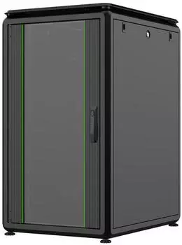 Logon Netzwerkschrank 19" 20U 600x800mm schwarz (RDL20U68BL)