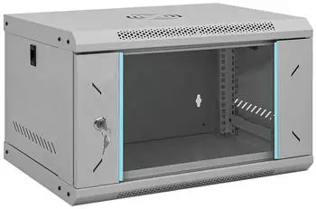 vidaXL Netzwerkschrank 19" Wandmontage grau Stahl (42017649)