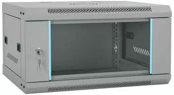vidaXL Netzwerkschrank Wandmontage 19" grau 60x45x35cm Stahl (42017634)