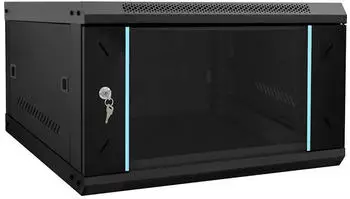 vidaXL Netzwerkschrank 19" Wandmontage Stahl schwarz 53x60x30cm (42017648)