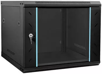 vidaXL Netzwerkschrank 19" Wandmontage schwarz 60x60x50cm Stahl (42017638)