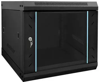 vidaXL Netzwerkschrank 19" Wandmontage Stahl schwarz 53x60x45cm (42017652)
