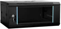 vidaXL Netzwerkschrank mit Speicher Schwarz 60 x 35 x 28 cm Stahl