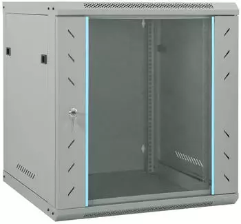 vidaXL 19" Wandschrank Netzwerkschrank grau, Stahl, 60x60x65cm (42017640)